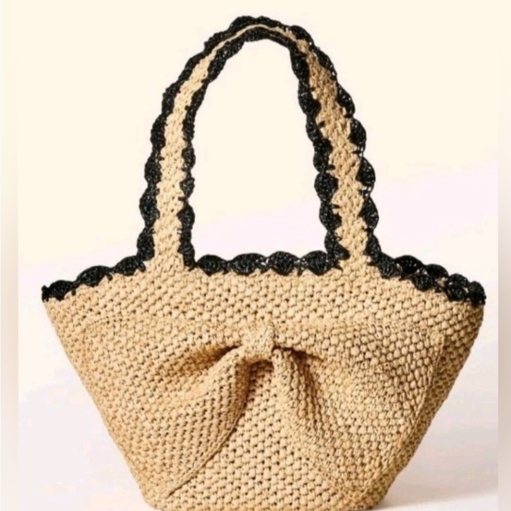 LIMITED EDITION-Raffia bow tote bag Kate Spade New York x Target Natural